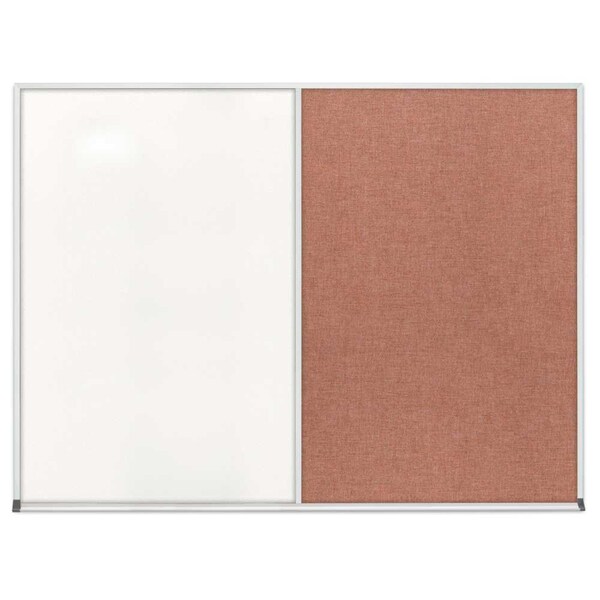 Triple Door Radius Corkboard, 72"x36", Bla, UV7005RC-BLACK-COBACC